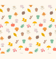 colorful autumn seamless pattern with seasonal vector image