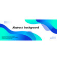 abstract long banner blue gradient liquid vector image vector image