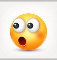 smileysad emoticon yellow face with emotions vector image