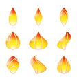 flame set vector image vector image