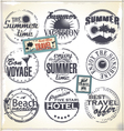 summer vacation grunge rubber stamp vector image