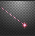 abstract red laser beam isolated on transparent vector image