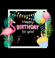 birthday card congratulation template vector image vector image