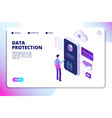 data protection isometric concept personal vector image vector image