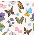 seamless background with butterflies vector image