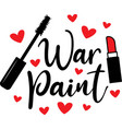war paint on white background vector image vector image