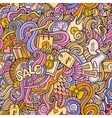 doodles hand drawn sale shopping seamless pattern vector image