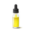 small glass bottle with essence cosmetic or aroma vector image