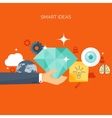 flat header new ideas smart vector image