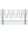 highly detailed prison or refugee camp fence vector image