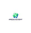 professional arrow payment logo in design symbol vector image vector image