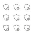 set linear safety icons vector image