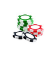 gambling chips casino jackpot win poker icon vector image vector image
