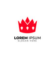 geometric vintage crown icon logo design vector image vector image