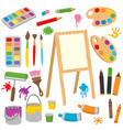 set of isolated drawing tools vector image