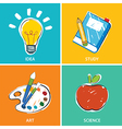 education banner and back to school template vector image