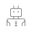 info bot line outline icon vector image
