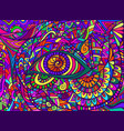 psychedelic shamanic eye with colorful bizarre vector image