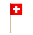 swiss flag flag toothpick switzerland vector image vector image