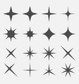 twinkling star set isolated on white background vector image