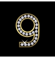 number nine sign vector image
