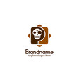 pirate skull p logo vector image vector image