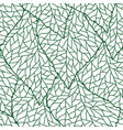 seamless nature pattern with stylized green leaves vector image