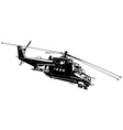 attack helicopter mi-24 vector image vector image