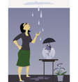 ceiling leak vector image vector image