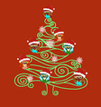 tree and owl vector image