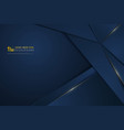 abstract gradient blue luxury golden line vector image