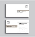 minimal business card print template design brown vector image vector image