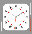 vintage rounded square white watch dial vector image vector image