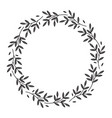 hand drawn ornate round floral frame in graphic vector image