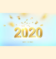 happy new year card over blue background vector image