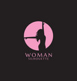 pink woman silhouette vector image