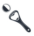 beer can opener and cap vector image