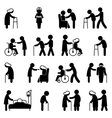 disability people nursing and disabled health care vector image vector image