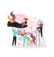sneaker factory concept for web banner vector image vector image