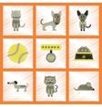 assembly flat shading style icons pets vector image vector image