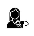 gynaecology black glyph icon vector image vector image