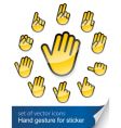 hand gesture icons vector image vector image