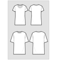 technical sketch of white t-shirt vector image