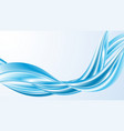 blue abstract wave background flow vector image vector image