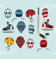 hockey objects vector image
