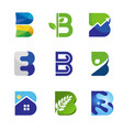 letter b with colorful style color logo vector image