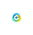 letter g logo design colorful circles overlay vector image vector image