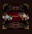 set of luxury templates for wedding designs vector image