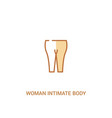 woman intimate body part concept 2 colored icon vector image