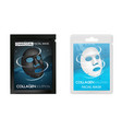 facial mask package realistic mockup set vector image